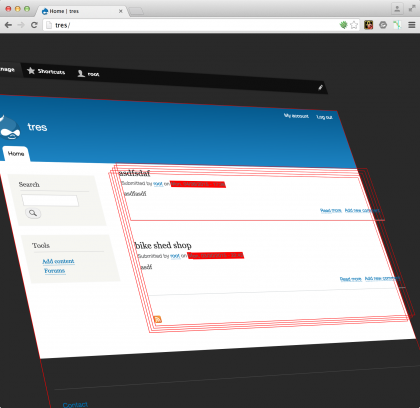 renderviz prototype, visualizing the 'timezone' cache context.